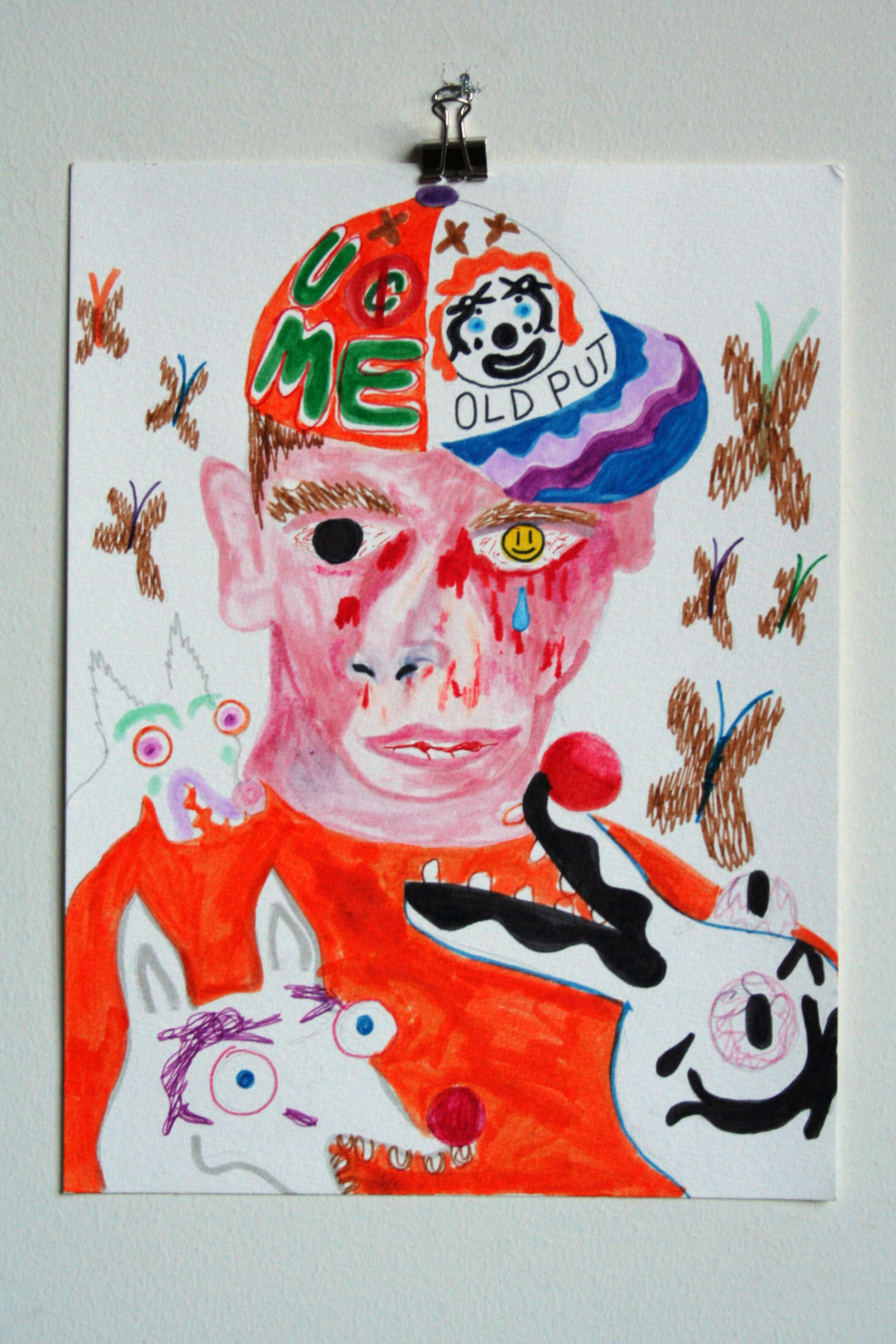   John Cena Broke His Nose,  2015  12 x 9 inches (30.48 x 22.86 cm.)  Marker on paper 