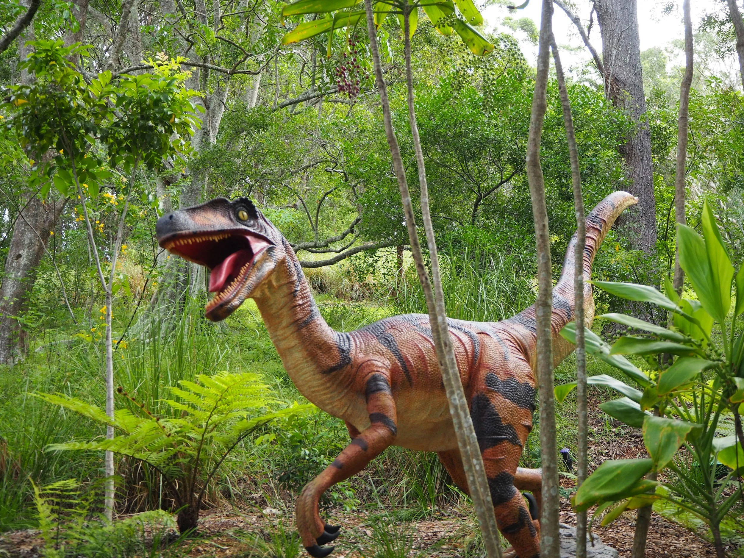 Dinosaur in a forest