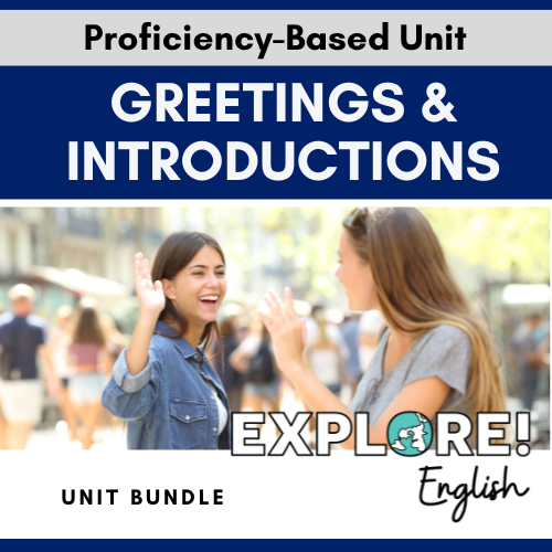 English / ELL | Unit 1: Nice to Meet You Beginning of Course Bundle