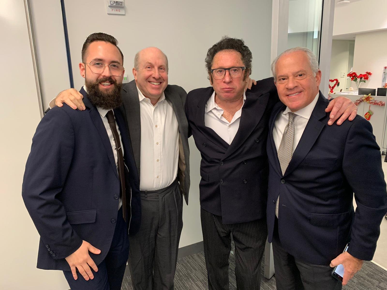 Dan Montes (Left) Marvin Krislov President Of Pace University(Middle) Mark Stevens (Middle) Howard Miller (Right)