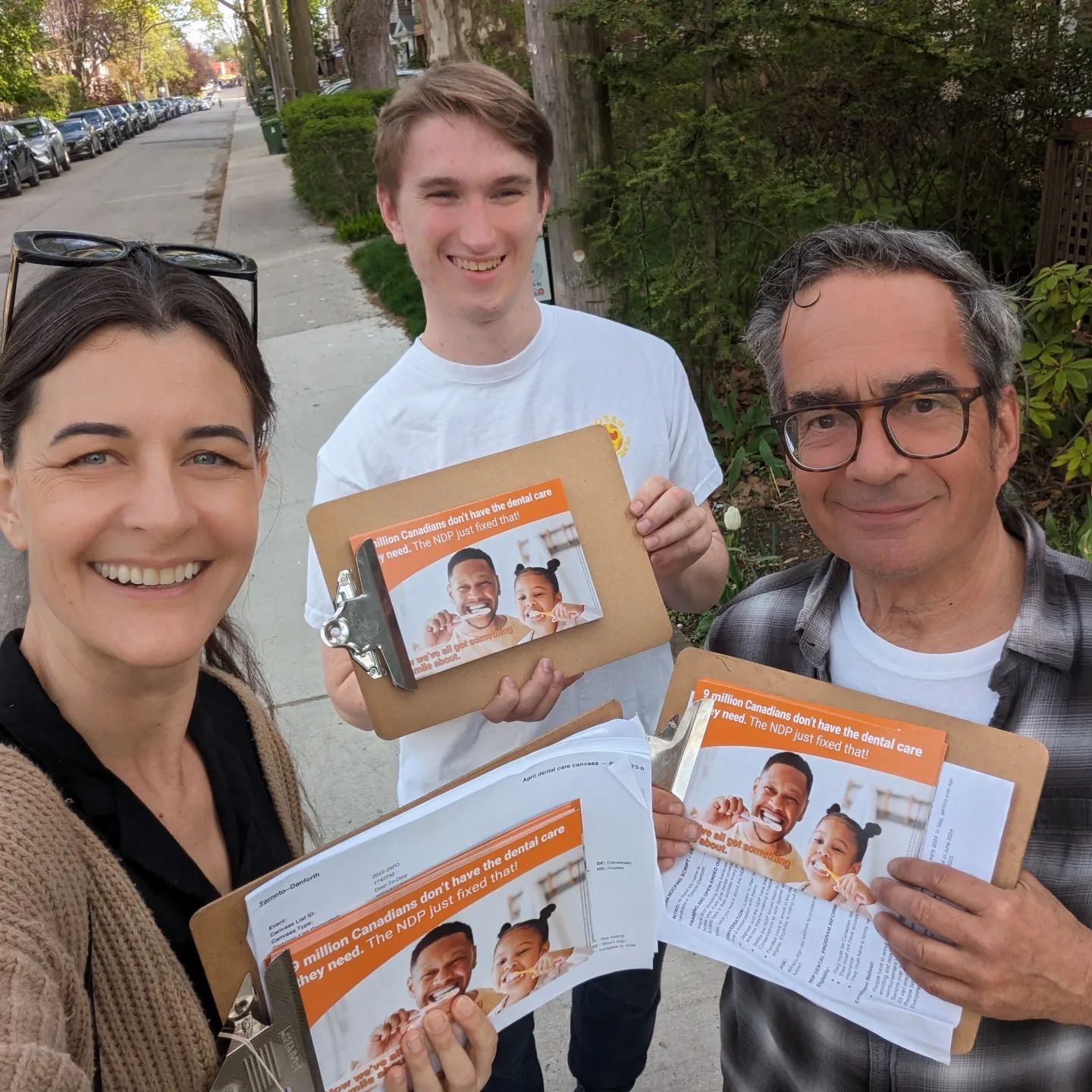 Toronto-Danforth has the best volunteers!! Thank you Tim and Ryan for coming canvassing with me tonight. I'm out every week. If you'd like to join me sign up at the link in bio