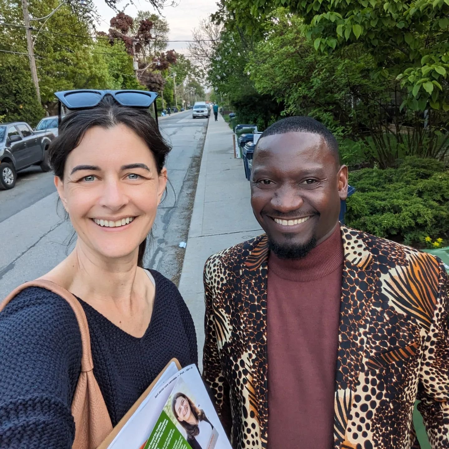 Another warm evening canvassing #TorDan with my friend Dennis! Join us next time at the link in bio
