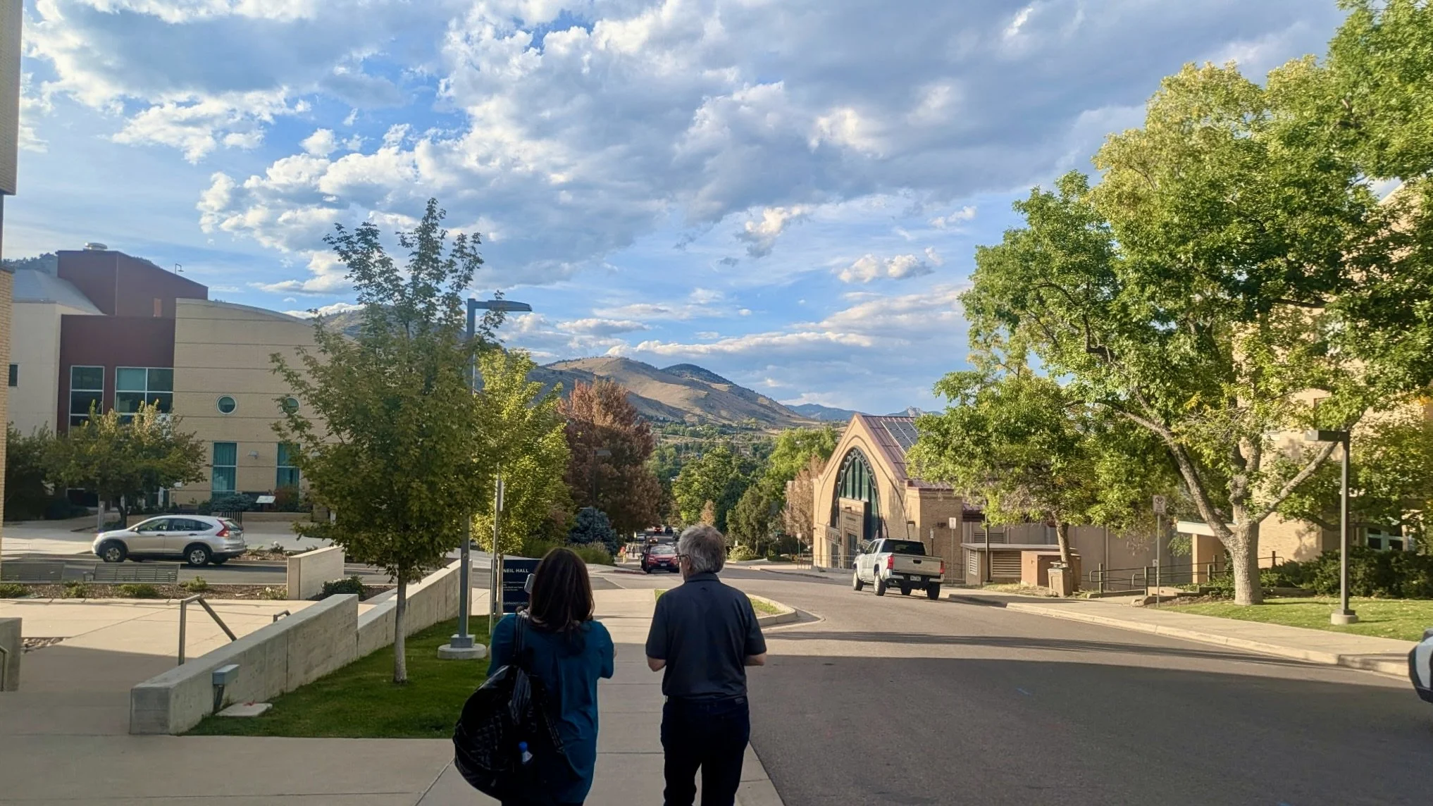 John and Gioia on Campus