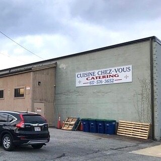 Before and after, New banner up today thanks to design and installation by Miller artists Chris Pullman and James Weinberg