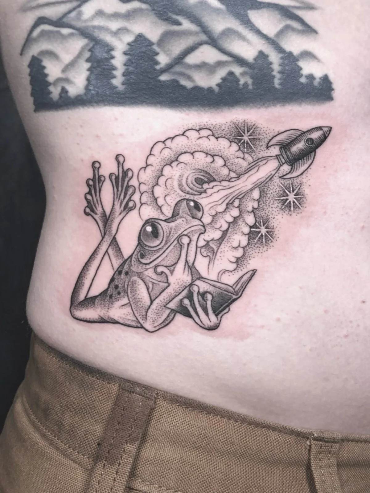 illustrative-fine-line-black-grey-frog-reading-rocket-tattoo-seattle.jpg