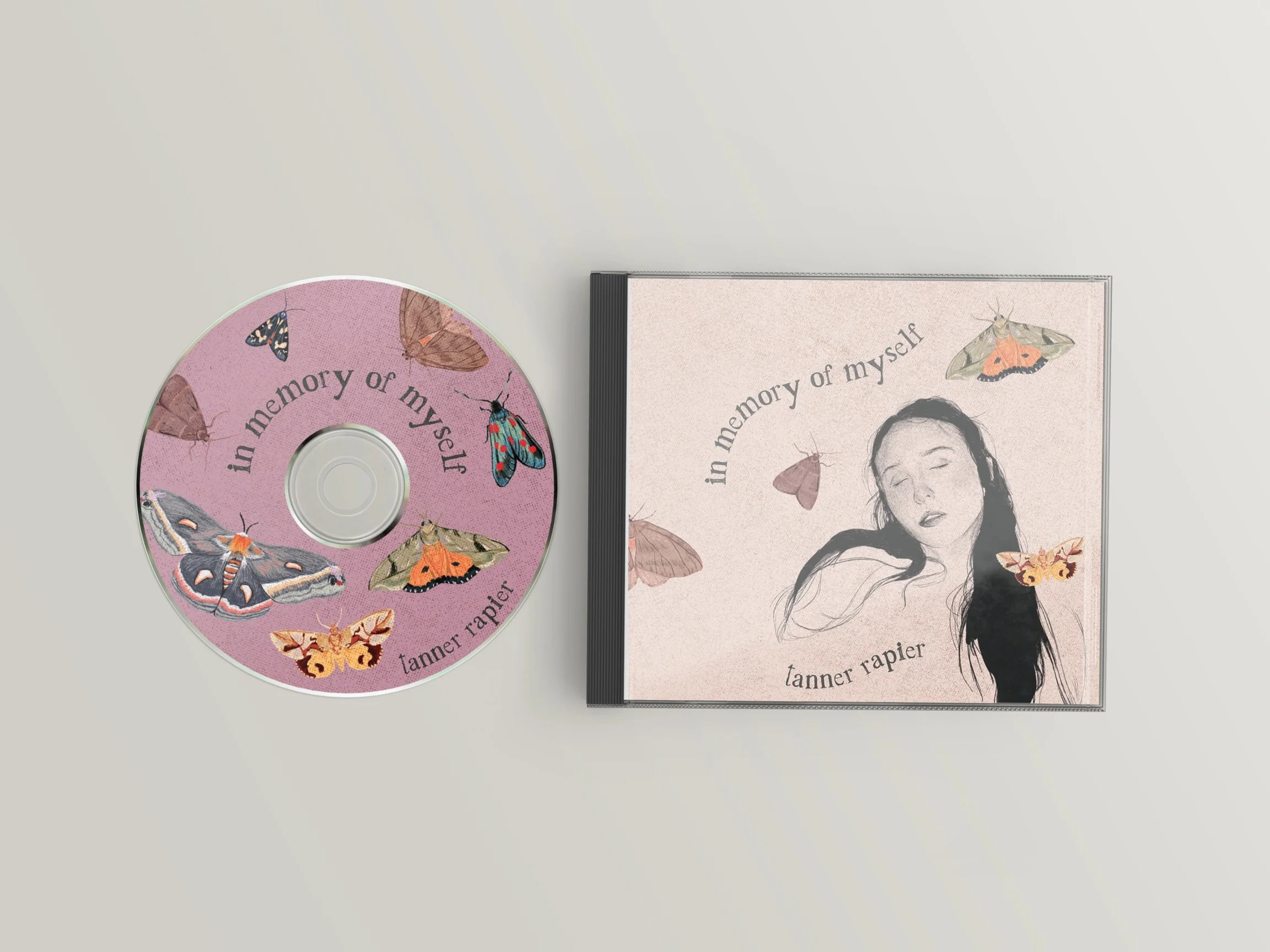"in memory of myself" album cover & CD