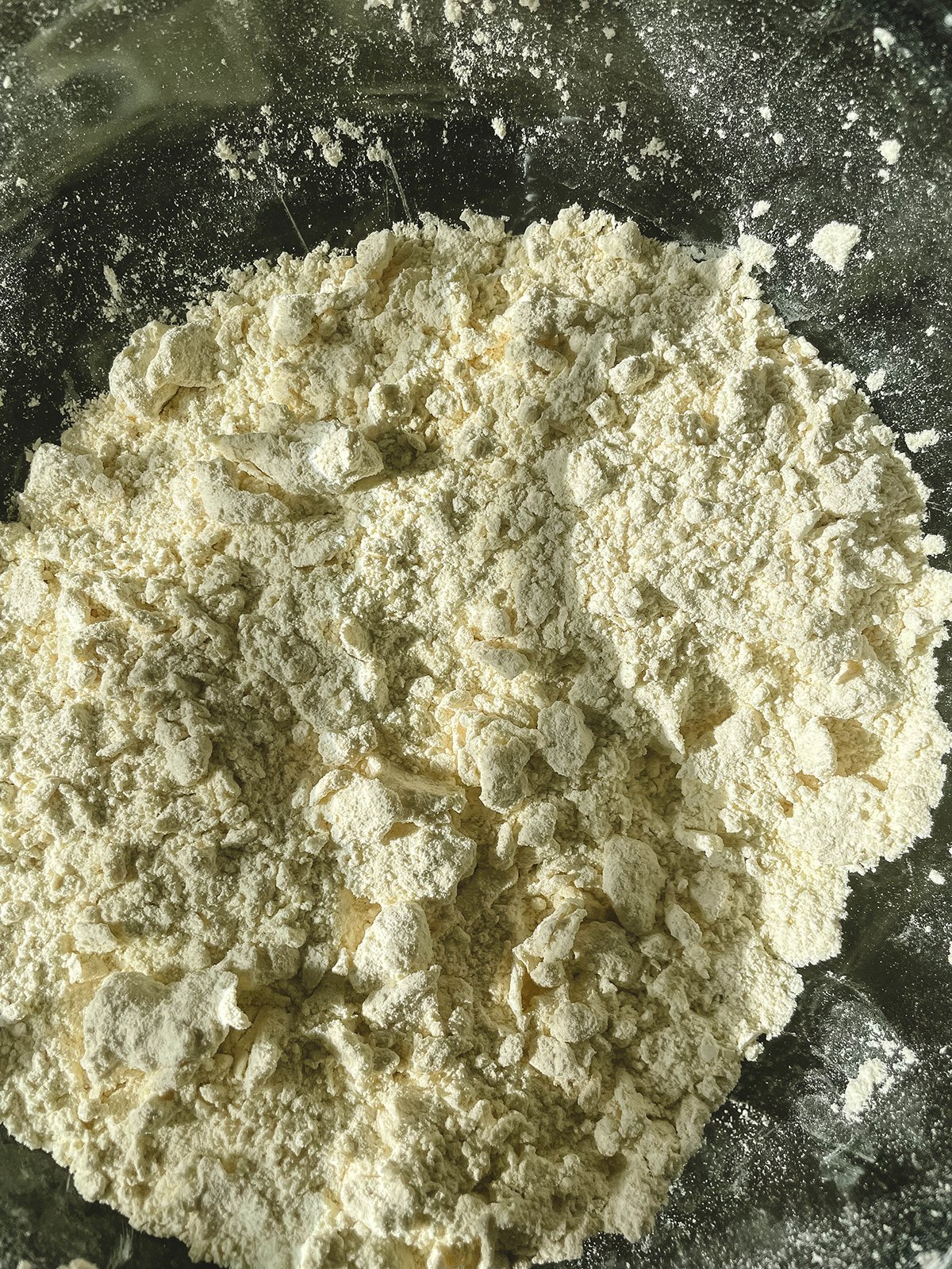 Combine the butter into the flour 