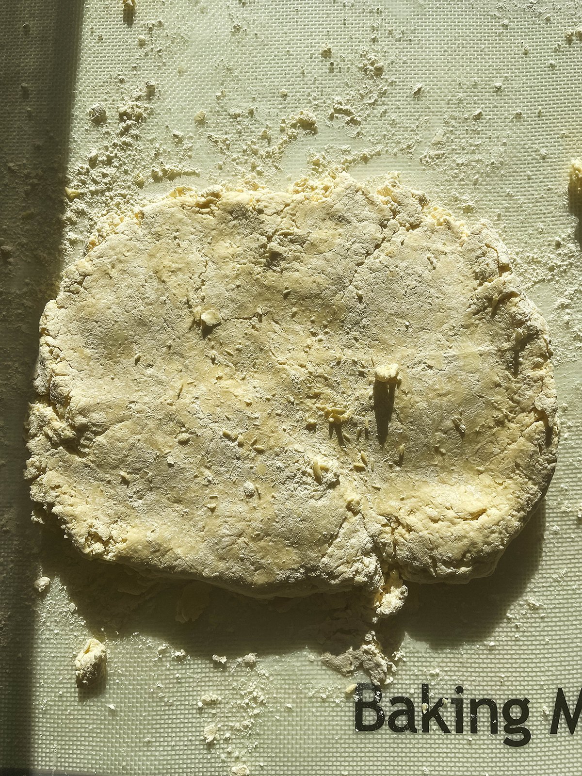 roll dough into rectangle 1/2 inch thick