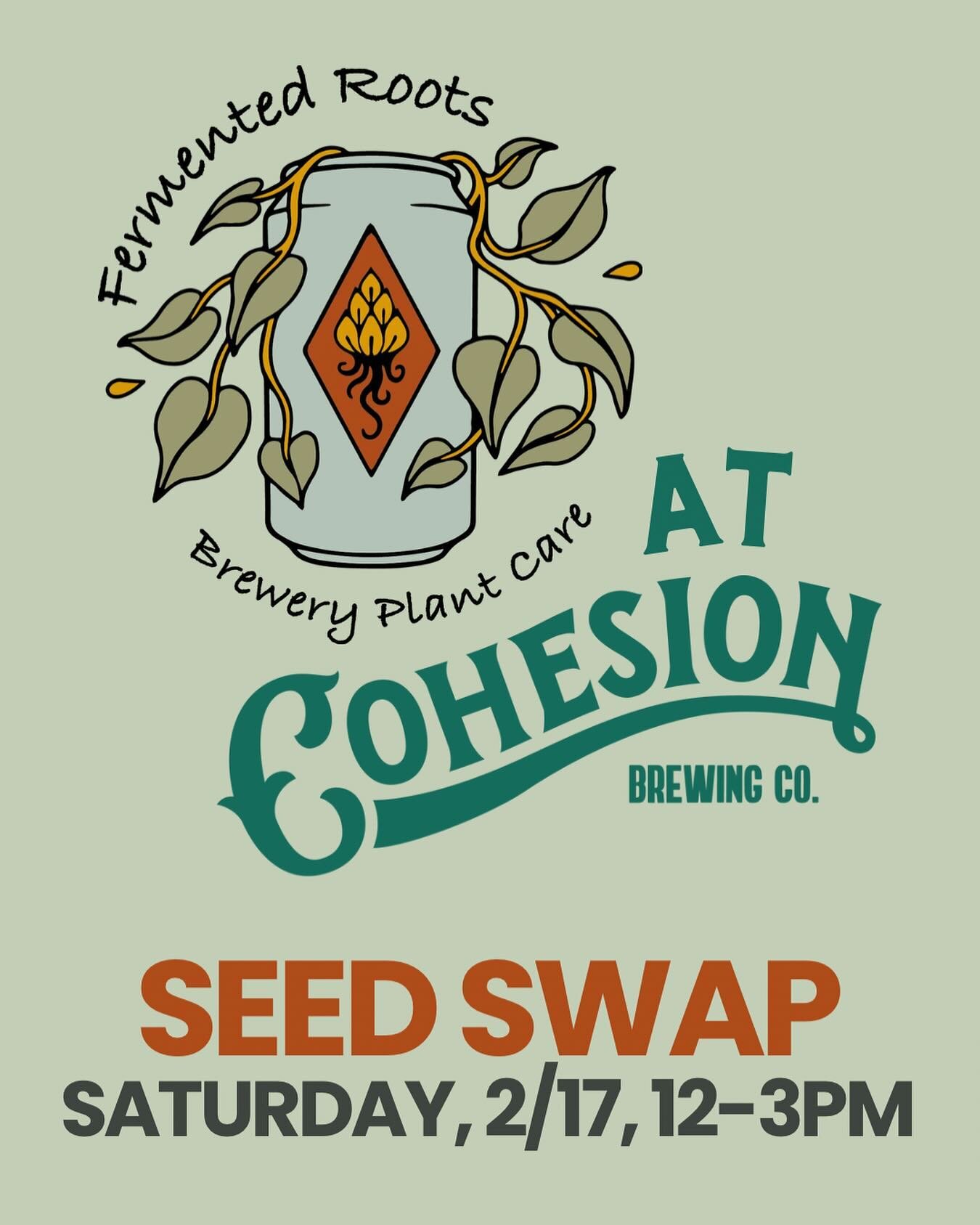 We know, it&rsquo;s hard to get in the spring mindset in February&hellip; but as fellow plant lovers at Cohesion, we can&rsquo;t wait to host our second annual seed swap! 

Our in house plant expert, Steph of @fermented.roots, will be hosting a seed 