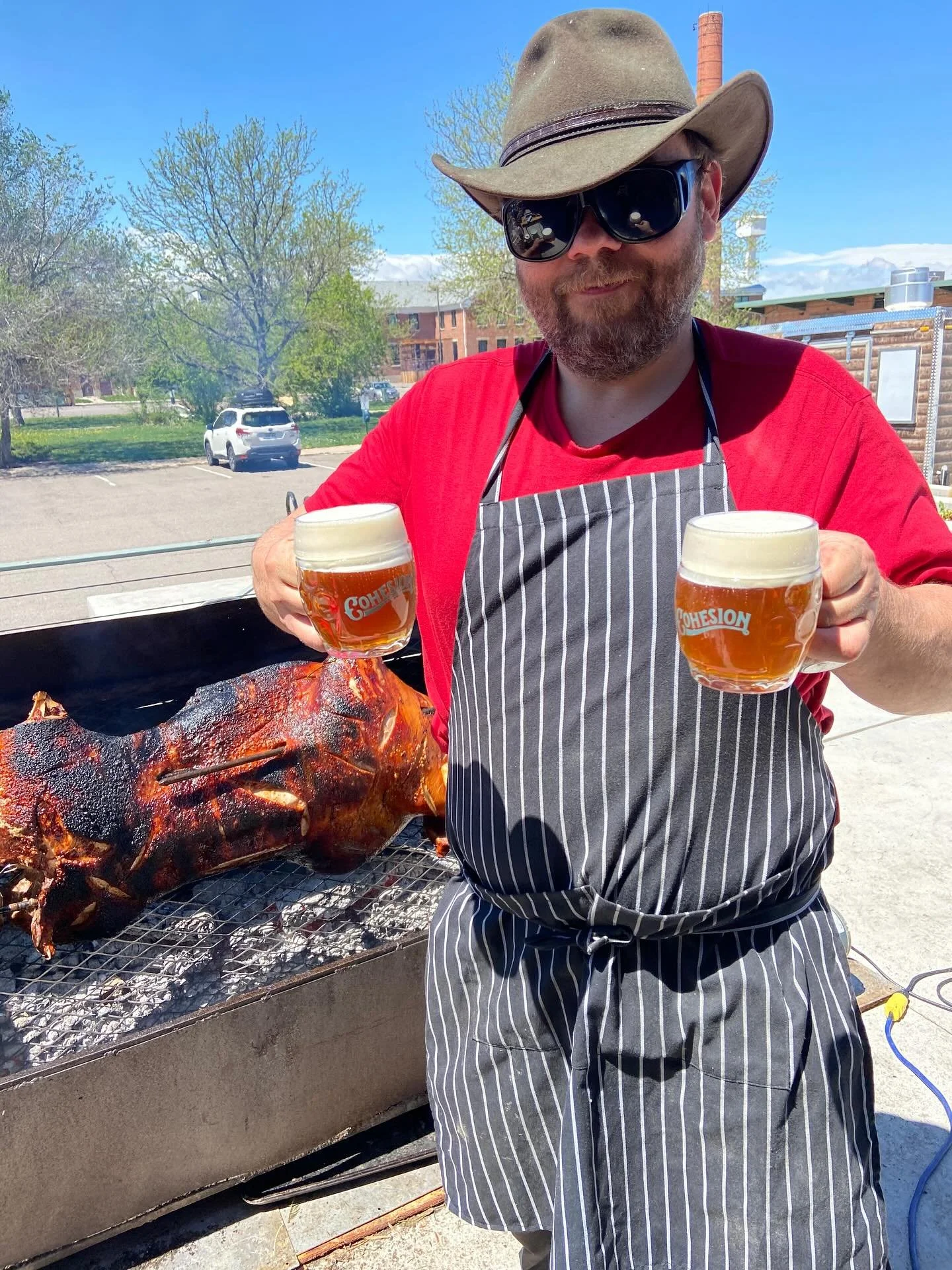 We are one week away from our St Martin&rsquo;s Day pig roast at the taproom! Pre purchase a plate today via the link in our bio. Chef Josef will be cooking up a full pig, with sides of pickled veggies, sourdough bread and potato salad. It&rsquo;s a 