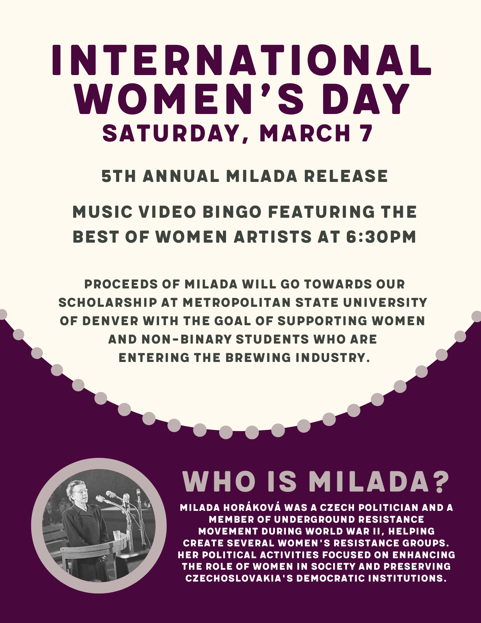 Milada Beer Release &amp; Bingo!