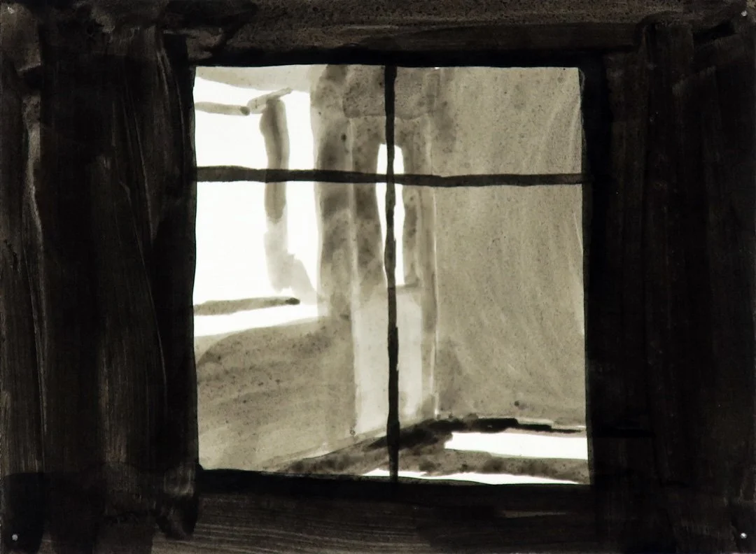 an empty room from outside