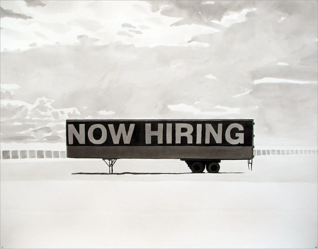 Walmart Distribution Center, Hermiston, Oregon, 
2008, ink and pencil on paper, 20 x 26 in