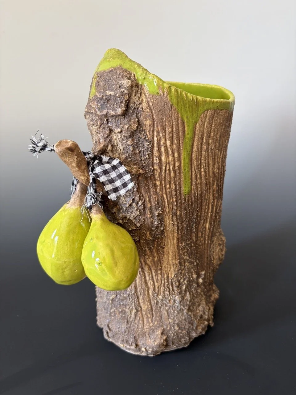 Green Tree Vase with Cojones