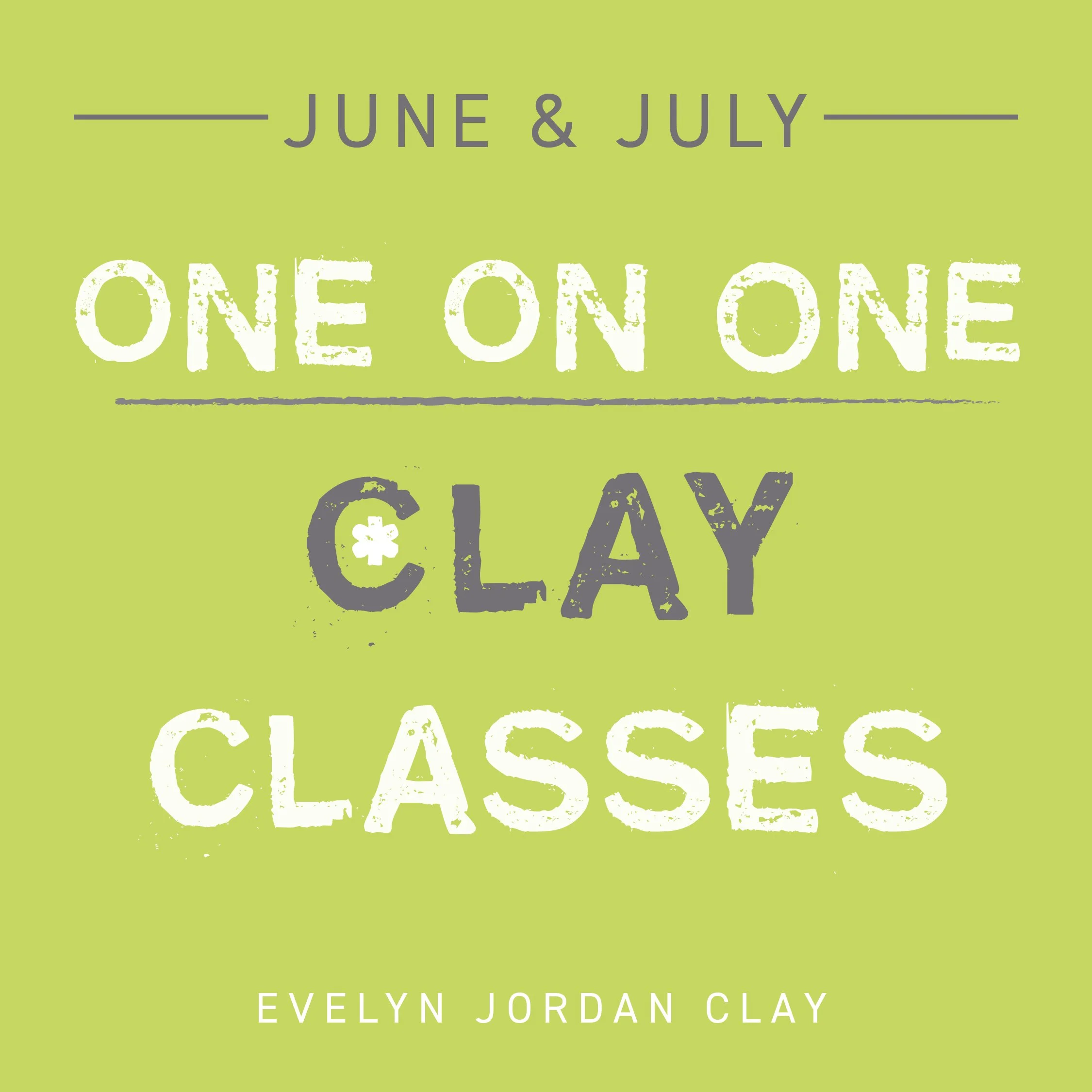 Kid's June & July - One on One Clay Classes