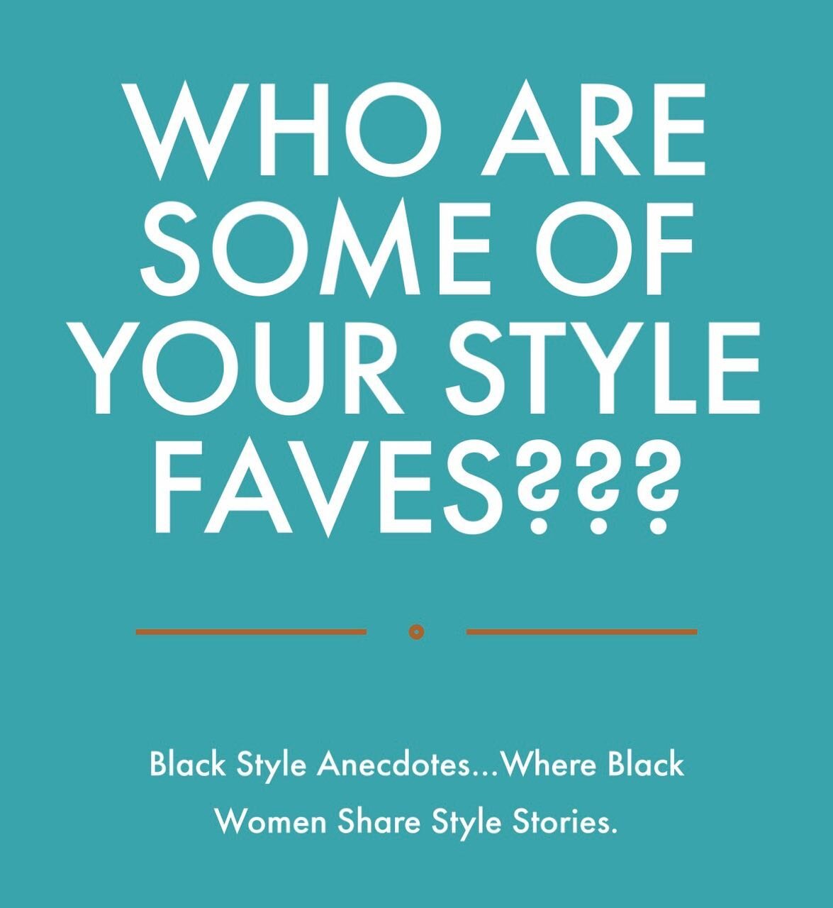 I&rsquo;m always looking for stylish Black women to follow and potentially have as a Black Style Anecdotes podcast guest, so let me know your faves in the comments! They just might be a part of season 10. 🤎

While I&rsquo;m on a break between season