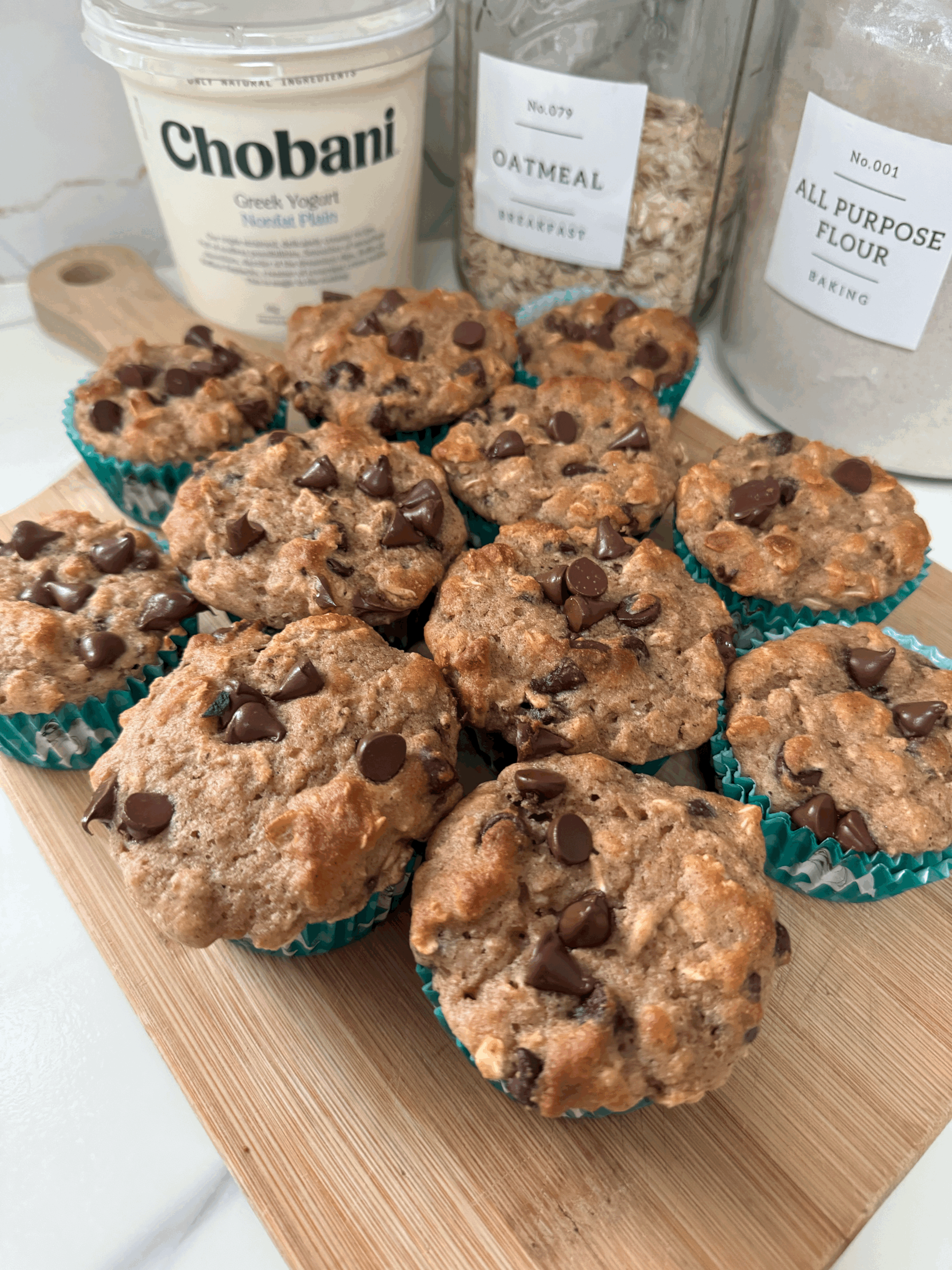 Healthy Whole Wheat Oat Protein Muffins With Chocolate Chips