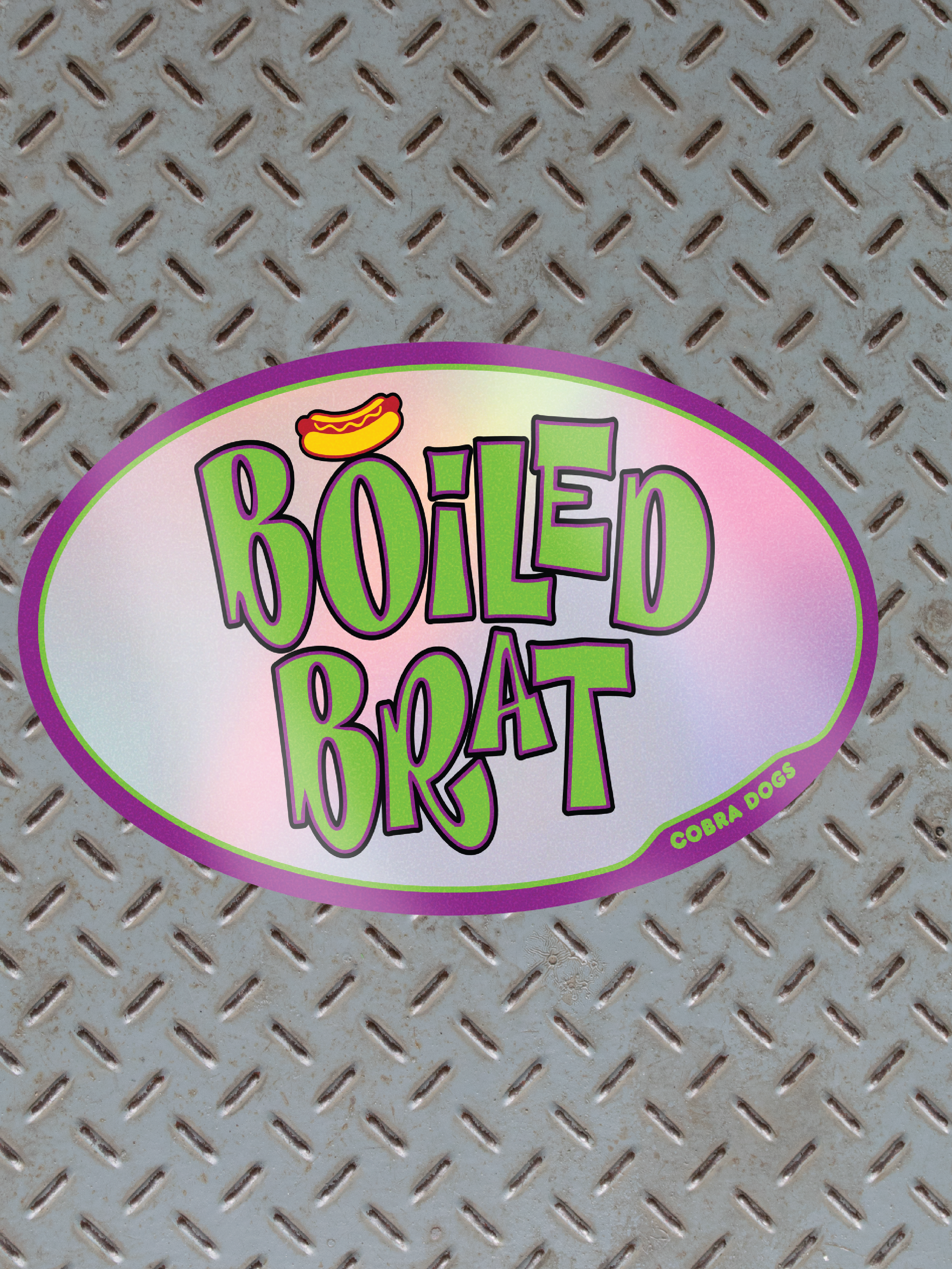 6 inch Boiled Brat (sticker)
