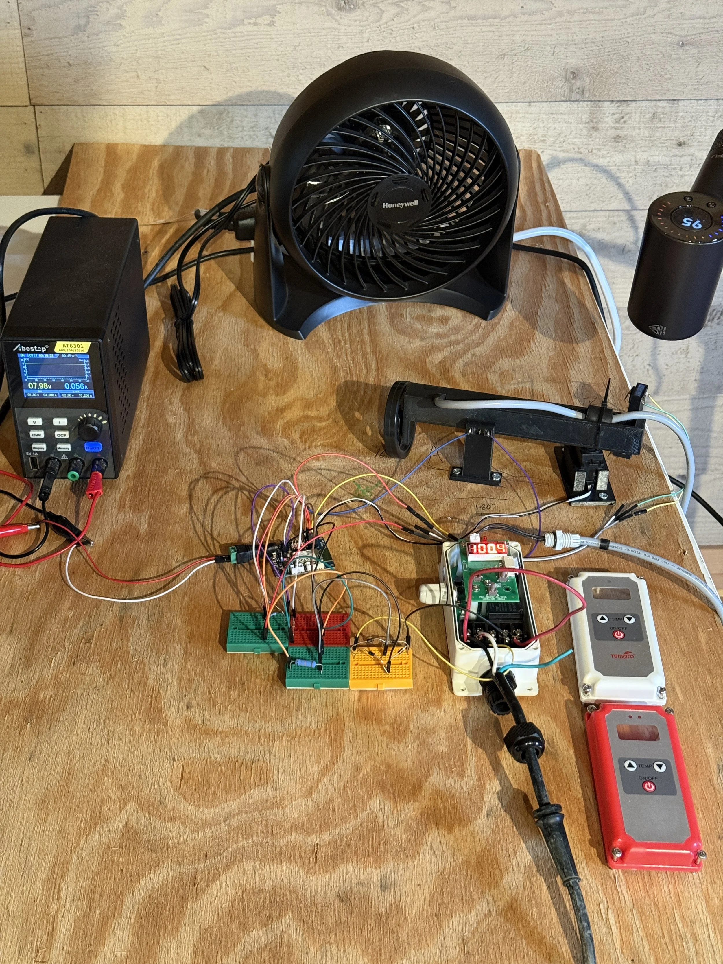 A custom cycle testing unit to automate the processes involved in cycle testing.