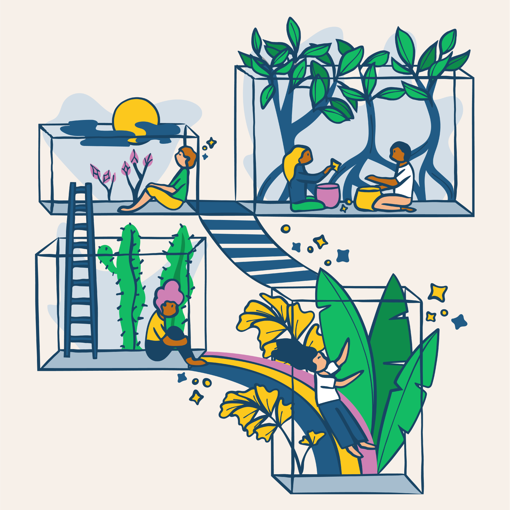 THRIVE WORLDWIDE <span></br>Project type: Spot illustrations</span>