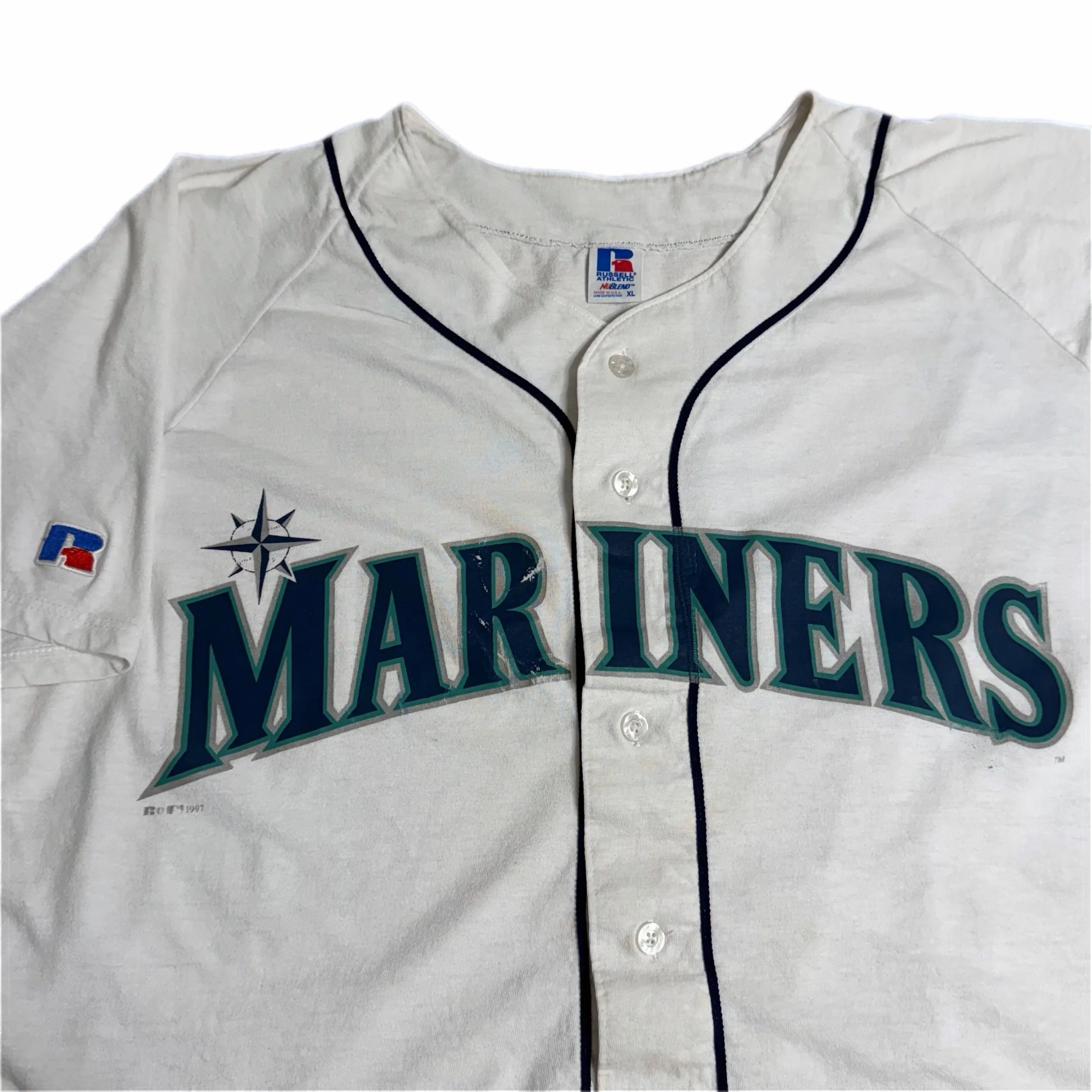 seattle mariners russell jersey • xl
