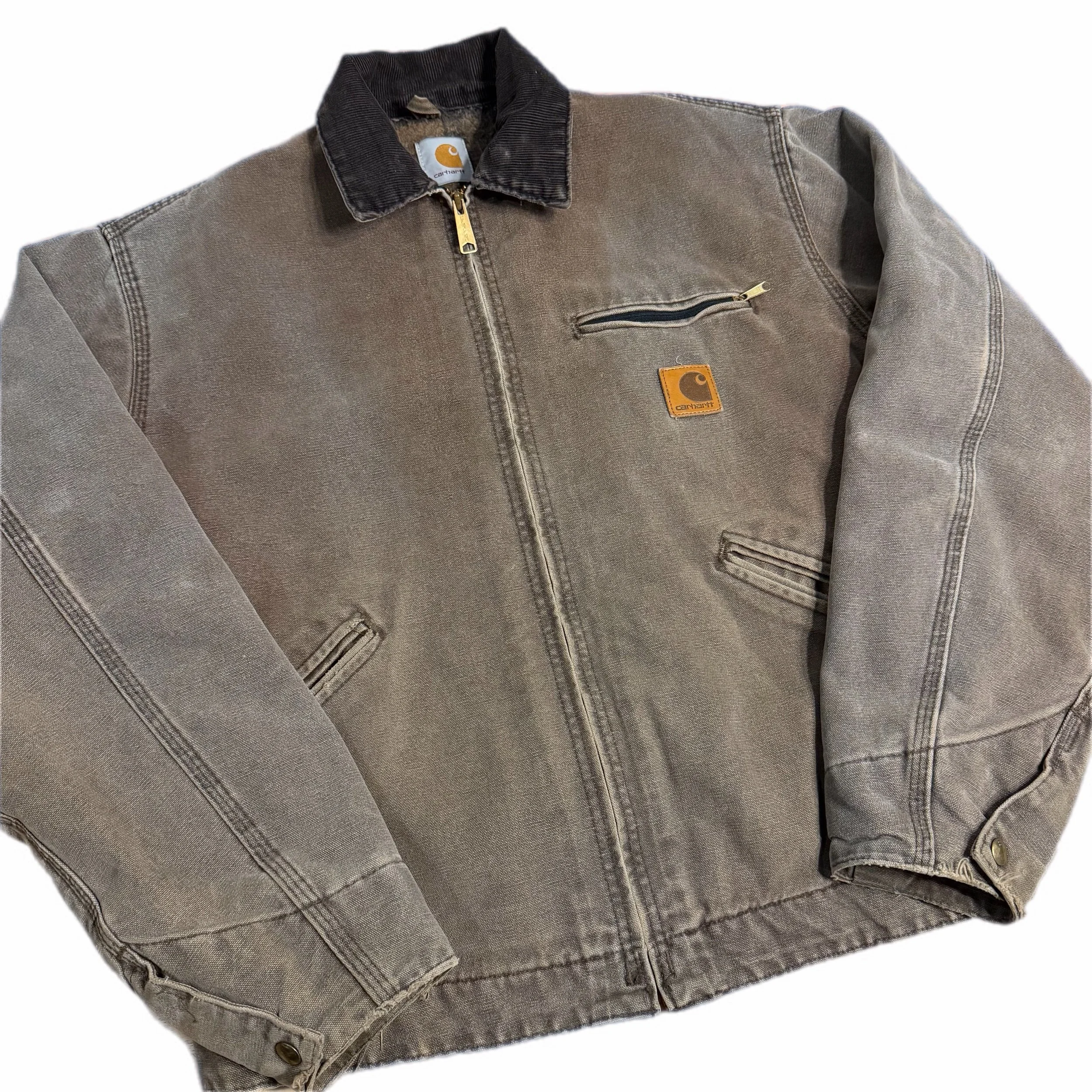 carhartt faded brown detroit jacket • xl