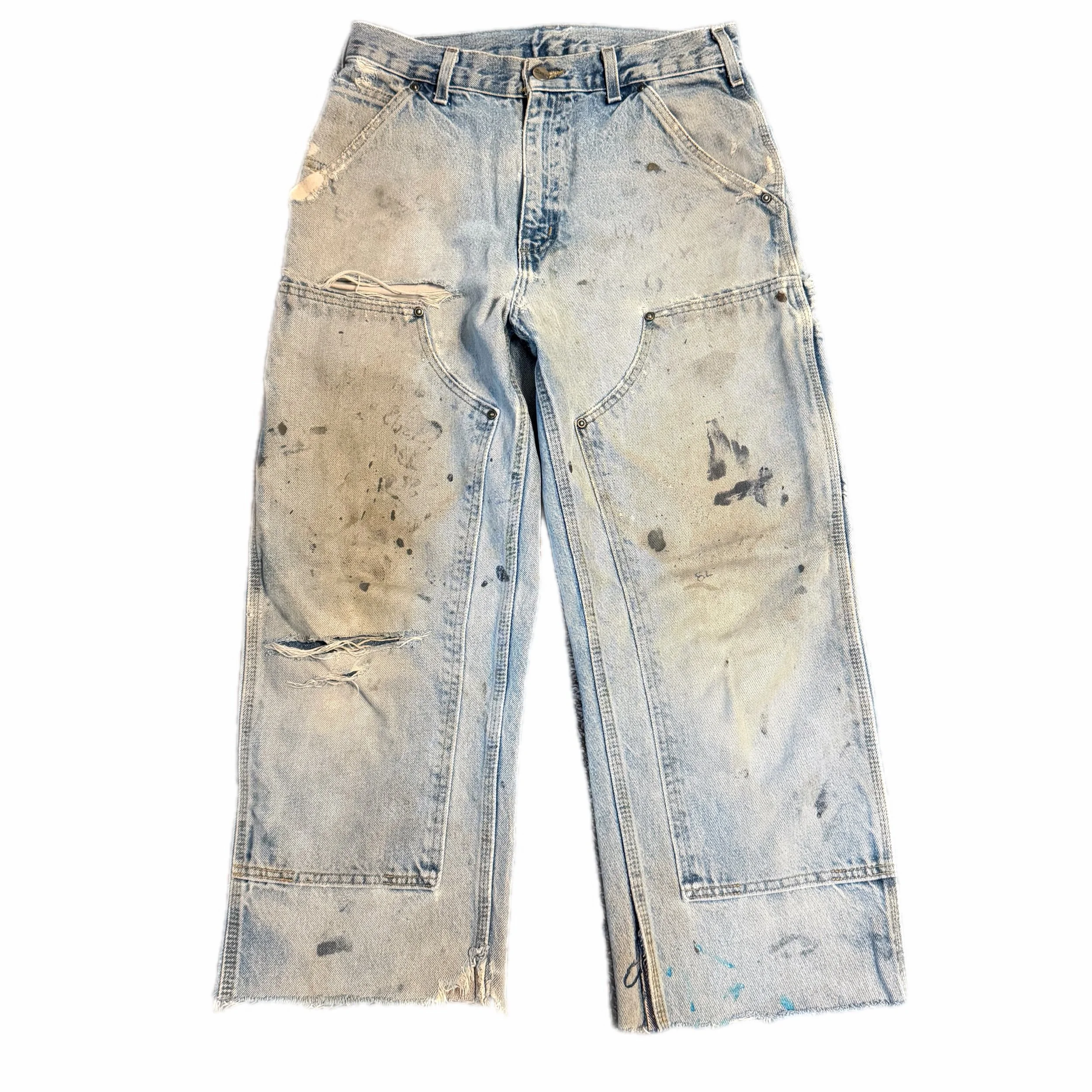 carhartt distressed denim double knees • 30 x 32