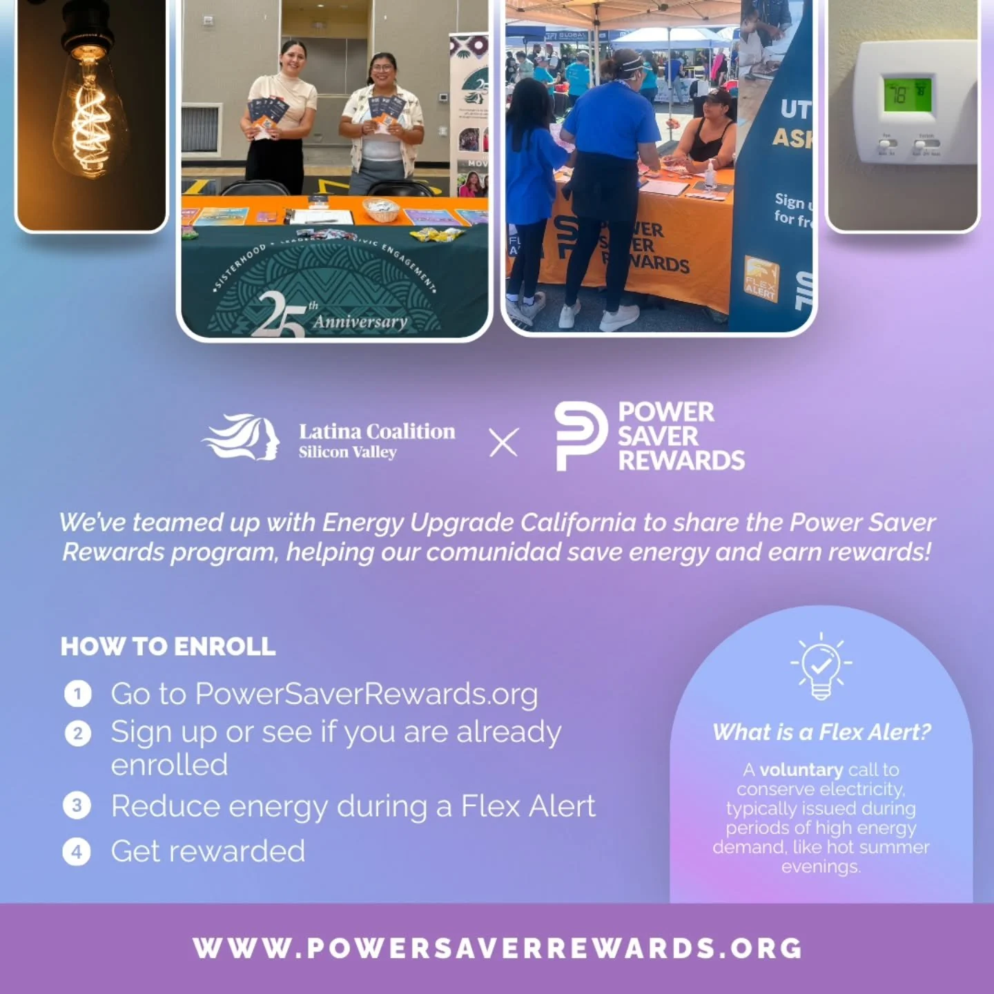 We&rsquo;re teaming up with Energy Upgrade California to help our comunidad save energy and money this summer through the Power Saver Rewards Program! 💡

Learn more and enroll today at http://powersaverrewards.org/