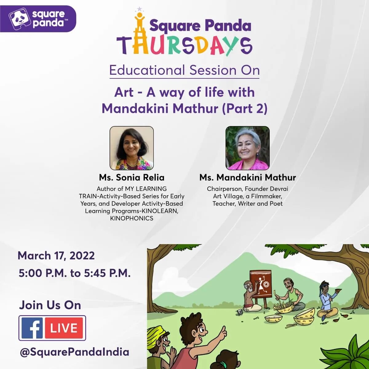 Our founder who is on the NCERT advisory board for Art and Aesthetics in conversation with Square Panda tomorrow...
Do give it a watch

#devraiartvillage#art #artandeducation #neweducationpolicy #devrairockdhokra #artandlife #Panchgani