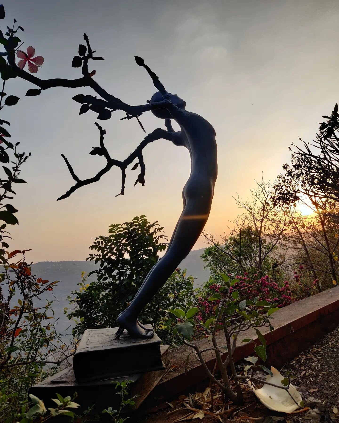Let's strech our arms to embrace the earth and the sky!

#devraiartvillage #sunset #sculptureart #gardendesign #treeoflife #takingcare #takingoff#AtmanirbharBharat #Panchgani