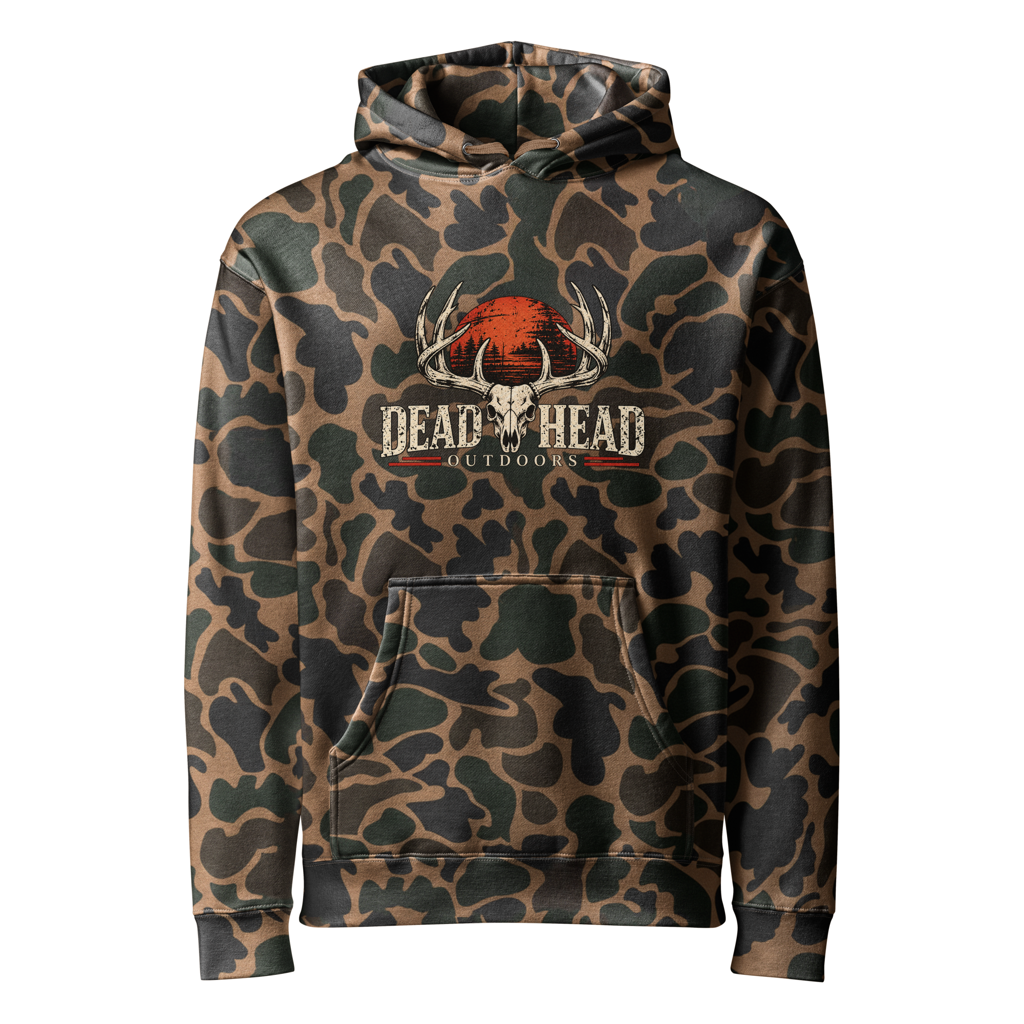 Vintage Camo Dead Head Hoodie