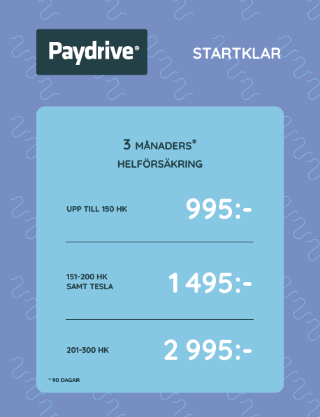 Startklar — Paydrive bilförsäkring