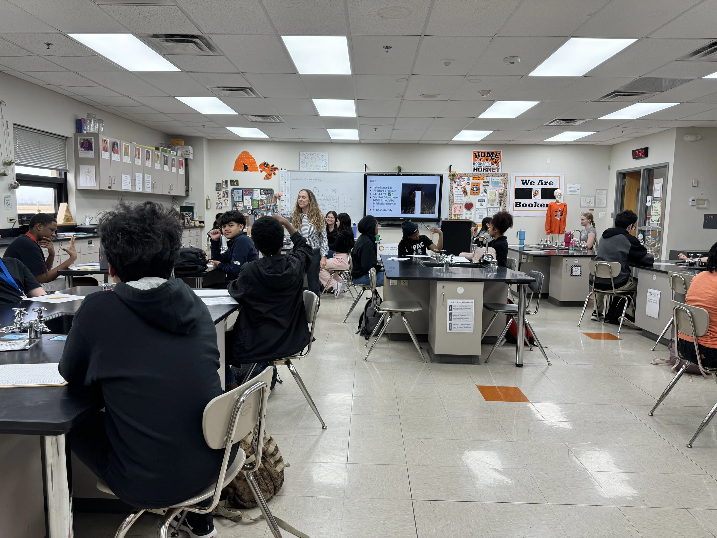 Inside a High School Science Modern Classroom