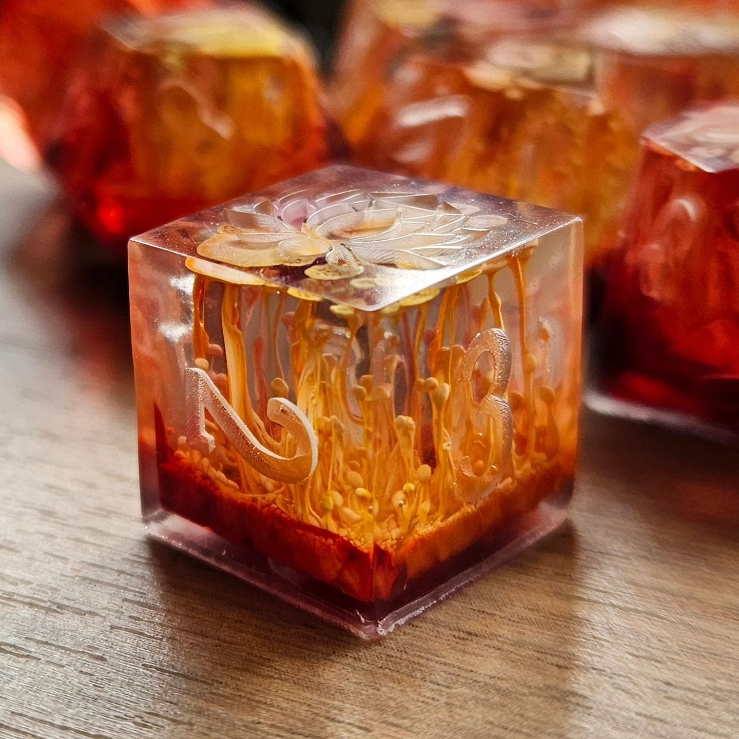 {RAW} Help me name these firey math rocks! Comment your ideas below. These will be available on the 28th of April at 6pm GMT 👀
&deg;
#dice  #diceset #dicemaking #dicegoblin #dnddice #dnd5e #dnd