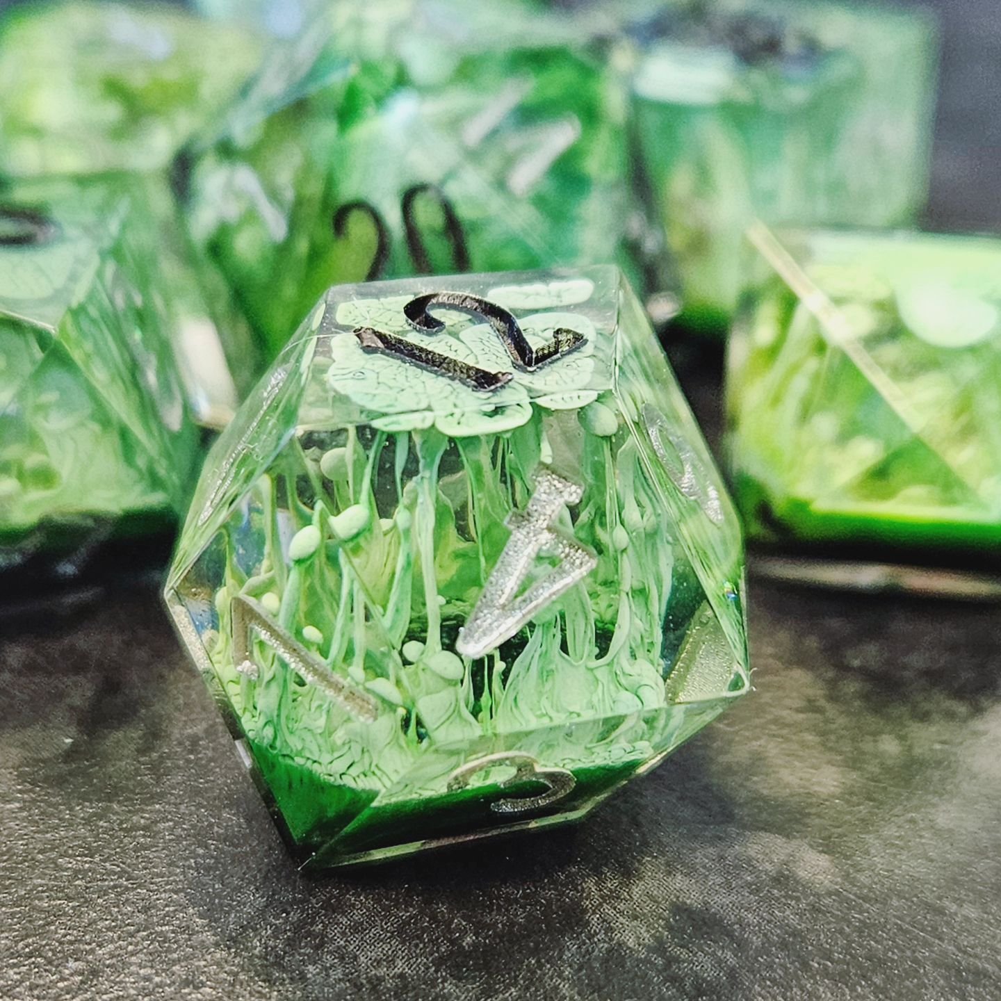 Lost in Lichen
Available in the next shop drop on Sunday the 28th of April at 6pm BST!
&deg;
#dice  #diceset #dicemaking #dicegoblin #dnddice #dnd5e #dnd