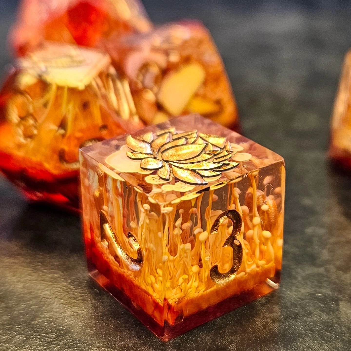 The latest shop drop is here! Head over to my website to pick up some unique fate rocks 👀 link in bio
Underdark Mycelium ○ Available I'm two sets
&deg;
#dice  #diceset #dicemaking #dicegoblin #dnddice #dnd5e #dnd