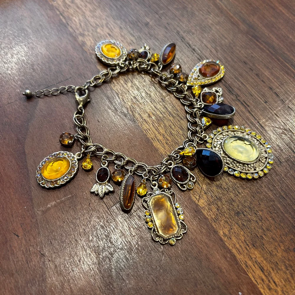 Brass charm hotsell bracelet
