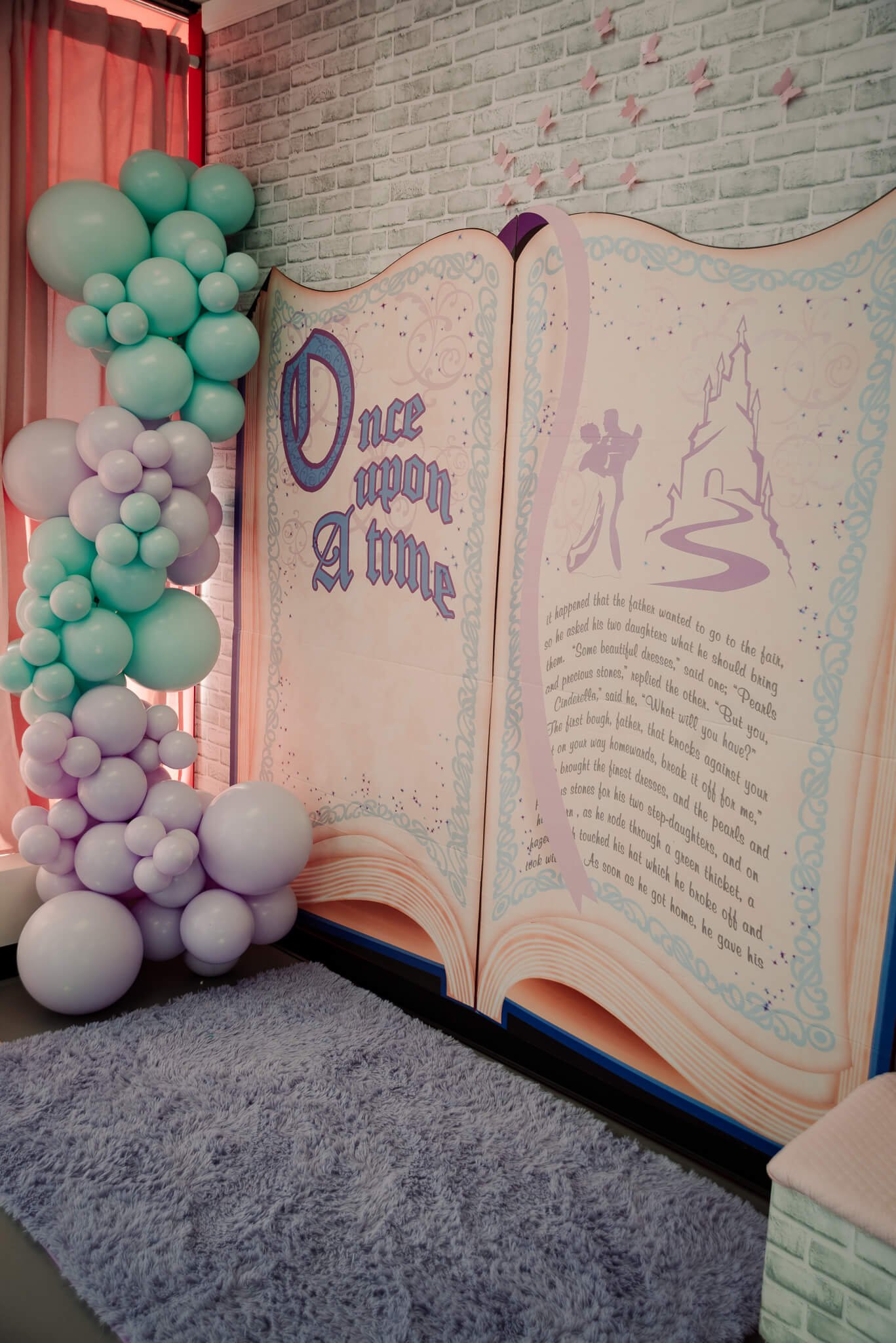 Permanent Balloon Fixture at Storybook Photo Backdrop