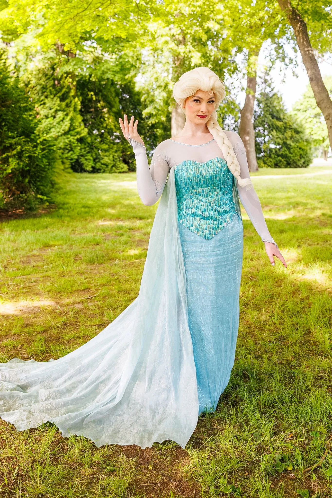 Frozen 1 Elsa Ice Dress Blue Snow Powers