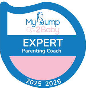 My Bump 2 Baby Expert, Parenting Coach badge with the years 2025-2026.