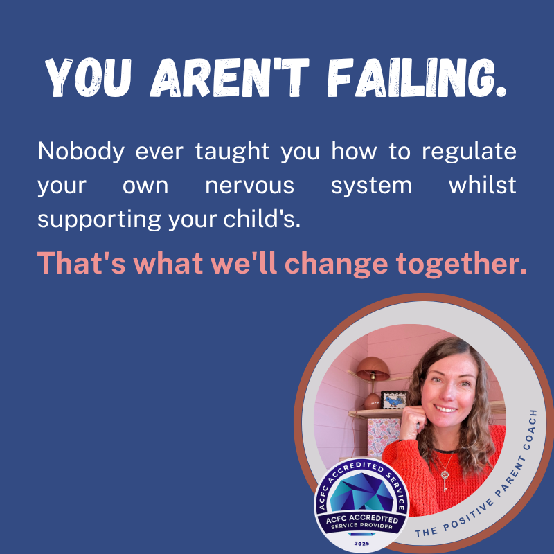 Encouraging quote poster with a photo of a woman smiling, surrounded by a circular badge that says 'ACCCF Accredited Service Provider'.
