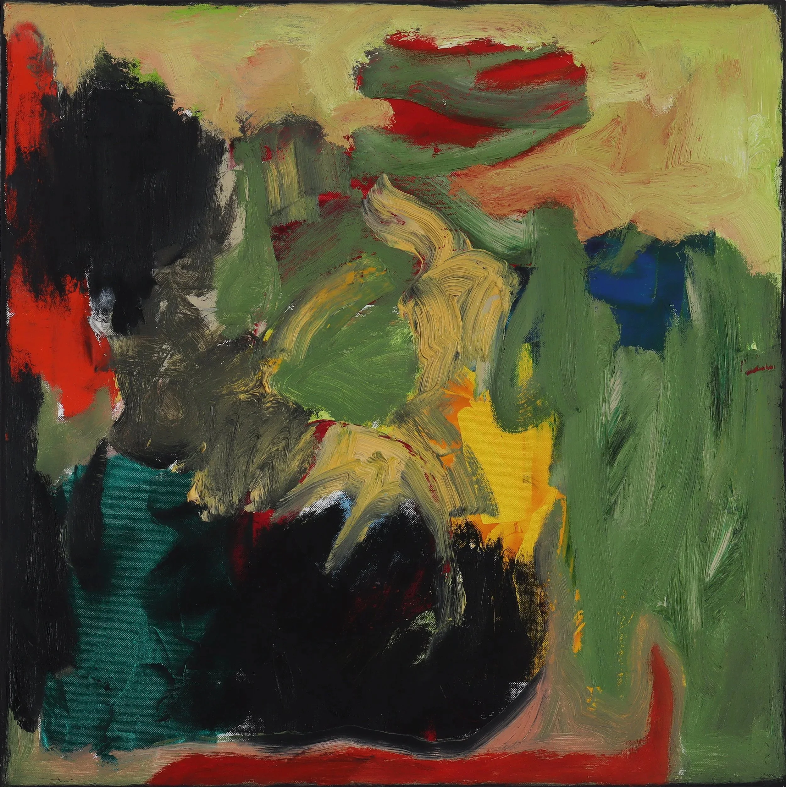  Landscape with Green Sky  (februar26h) 60 x 60 cm; Öl auf Leinwand