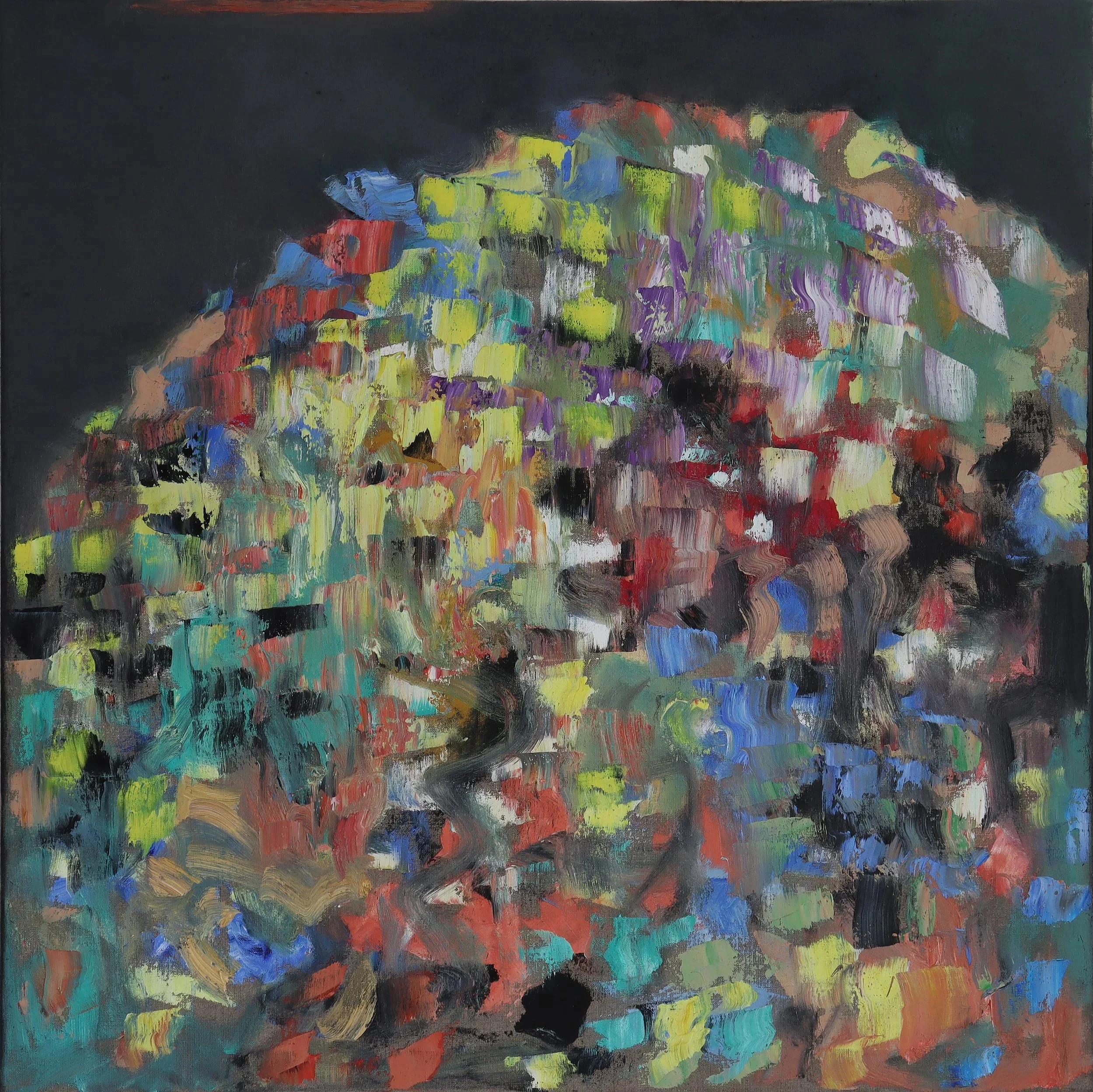  Heap 7  (maerz26d) 100 x 100 cm; Öl auf Leinwand