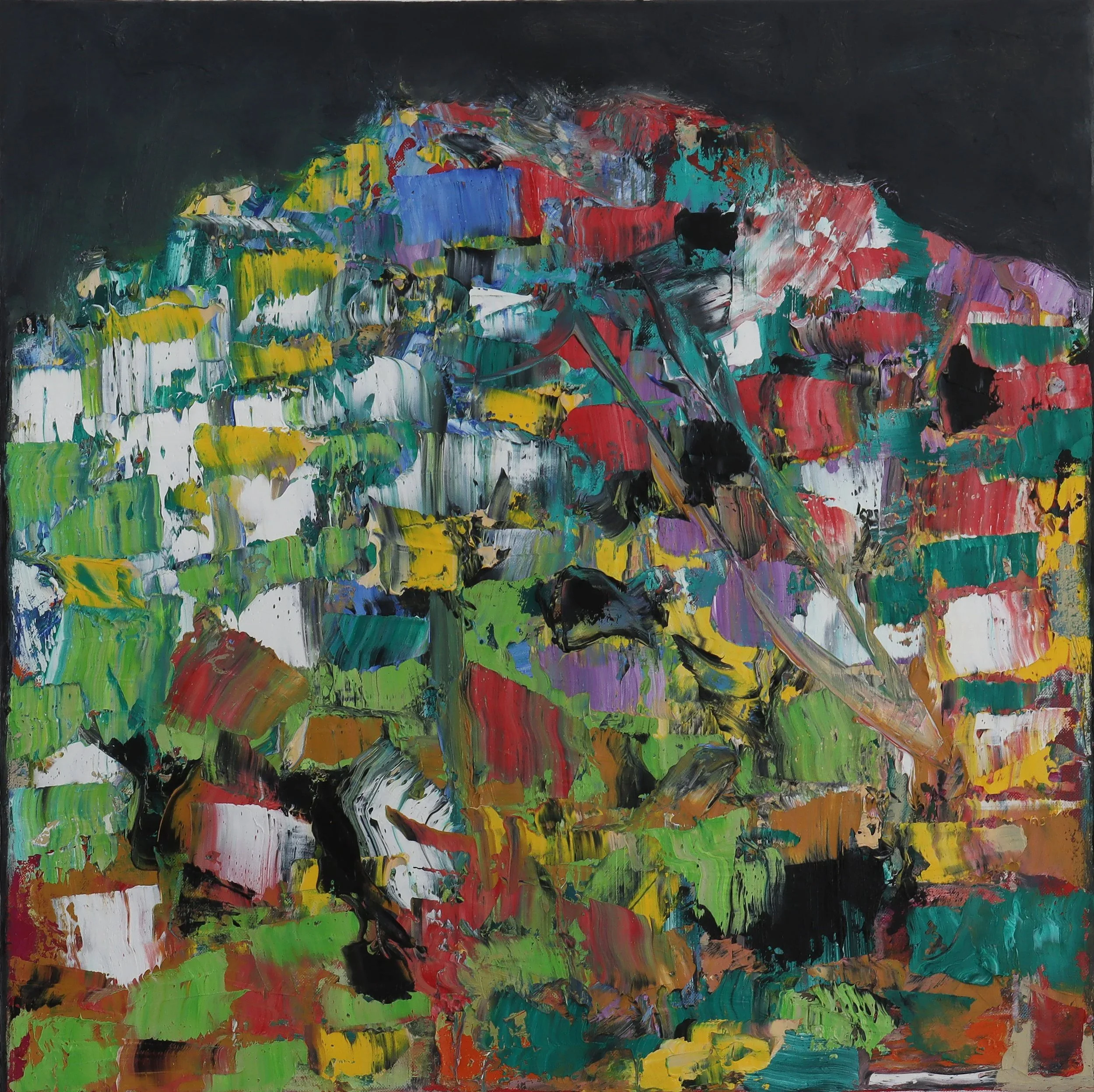  Heap 9  (maerz26f) 60 x 60 cm; Öl auf Leinwand