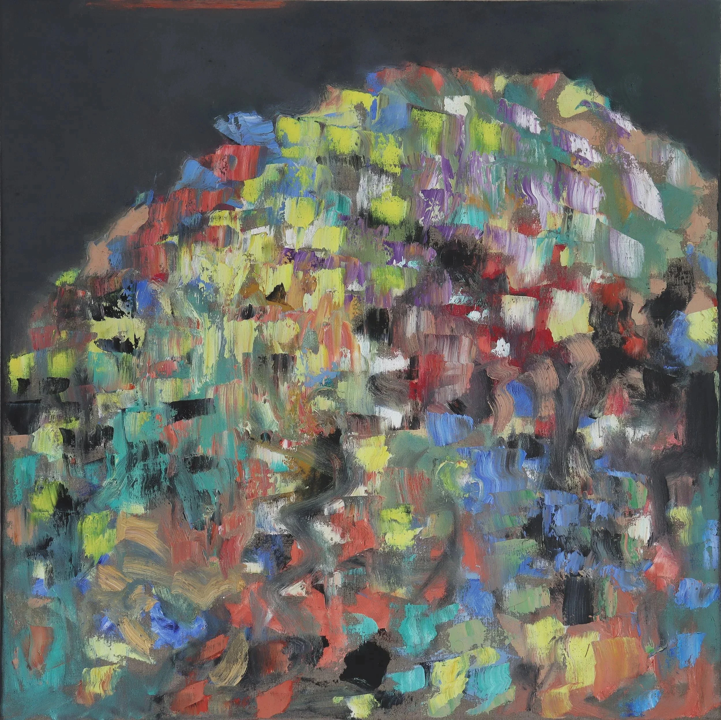  Heap 7  (maerz26d) 100 x 100 cm; Öl auf Leinwand