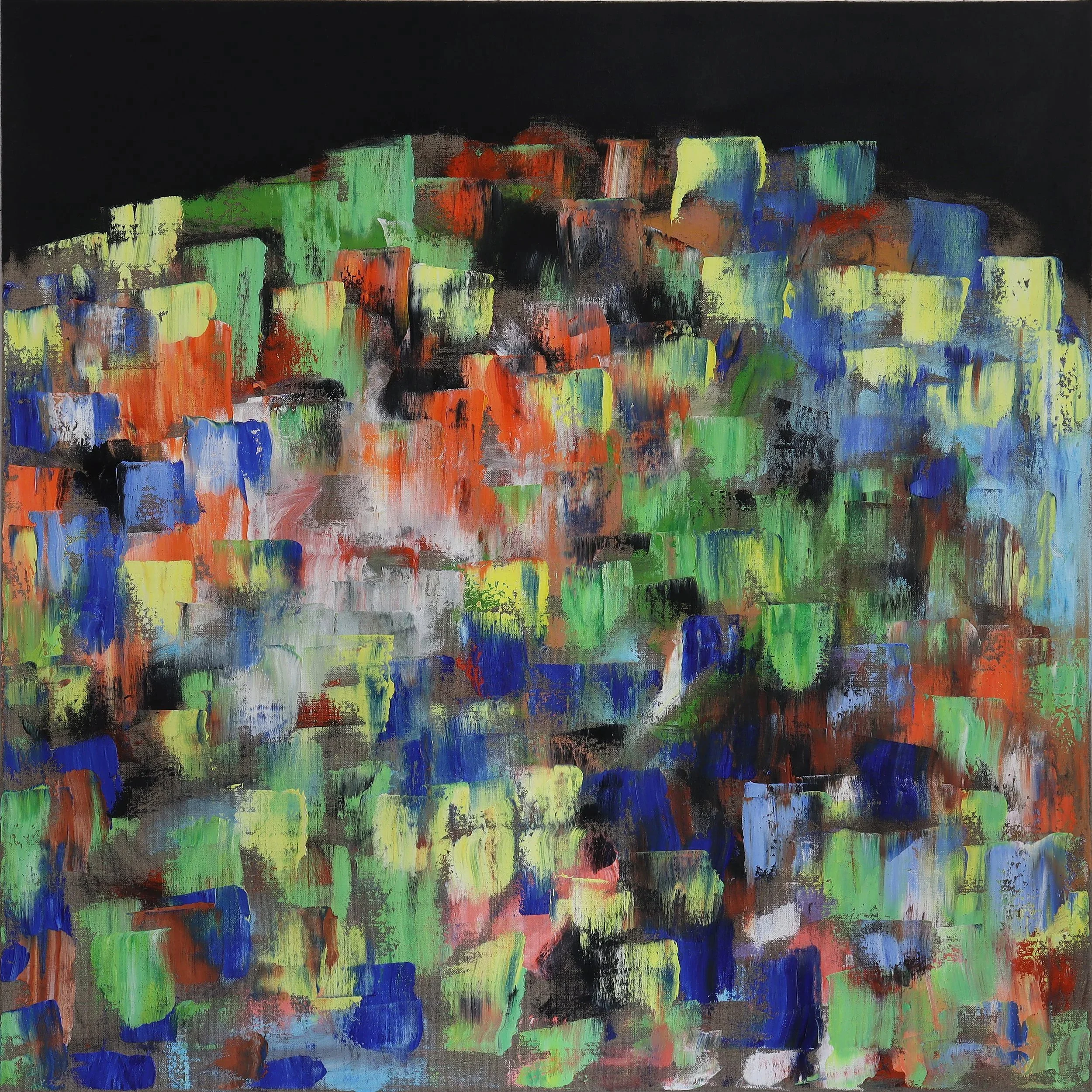  Heap 27  (juni26n) 100 x 100 cm; Öl auf Leinwand