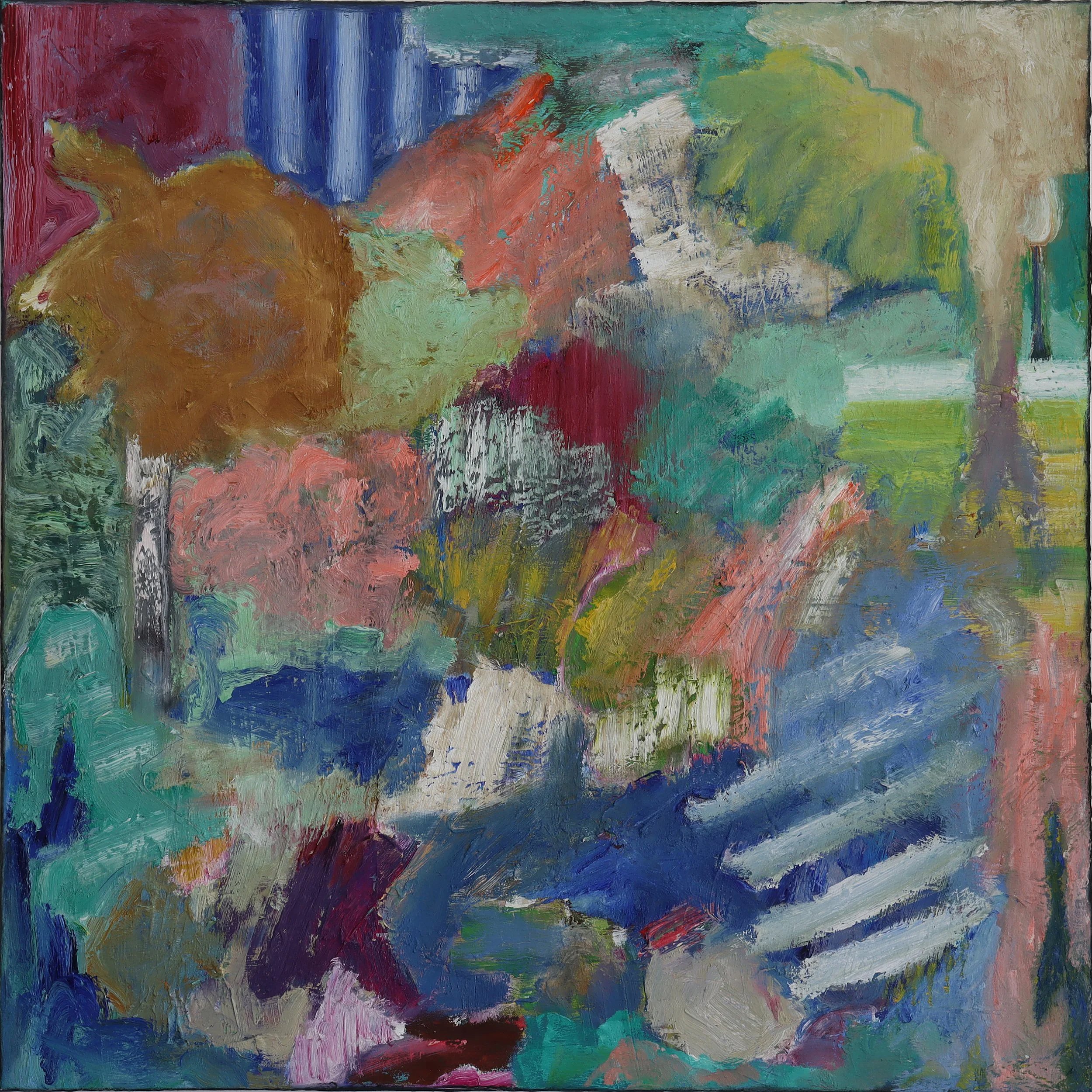  Breathe  (august26b) 100 x 100 cm; Öl auf Leinwand