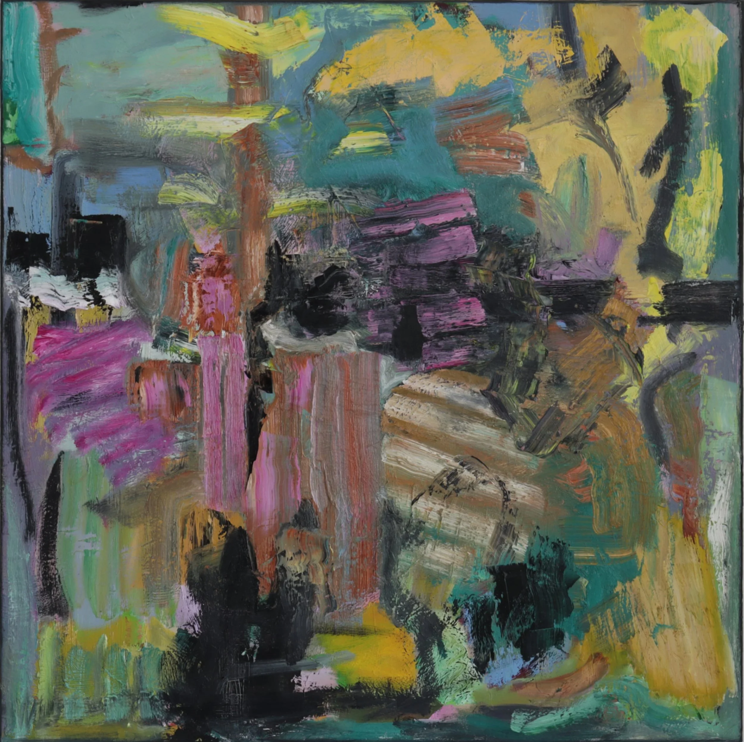  Waste  (juli26k) 100 x 100 cm; Öl auf Leinwand
