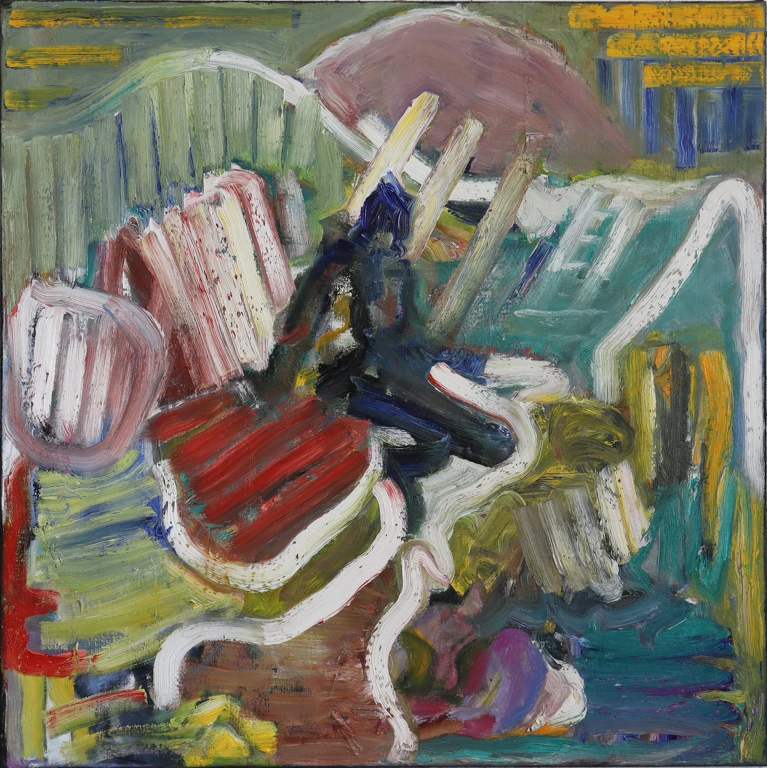  Lido  (juli26e) 100 x 100 cm; Öl auf Leinwand