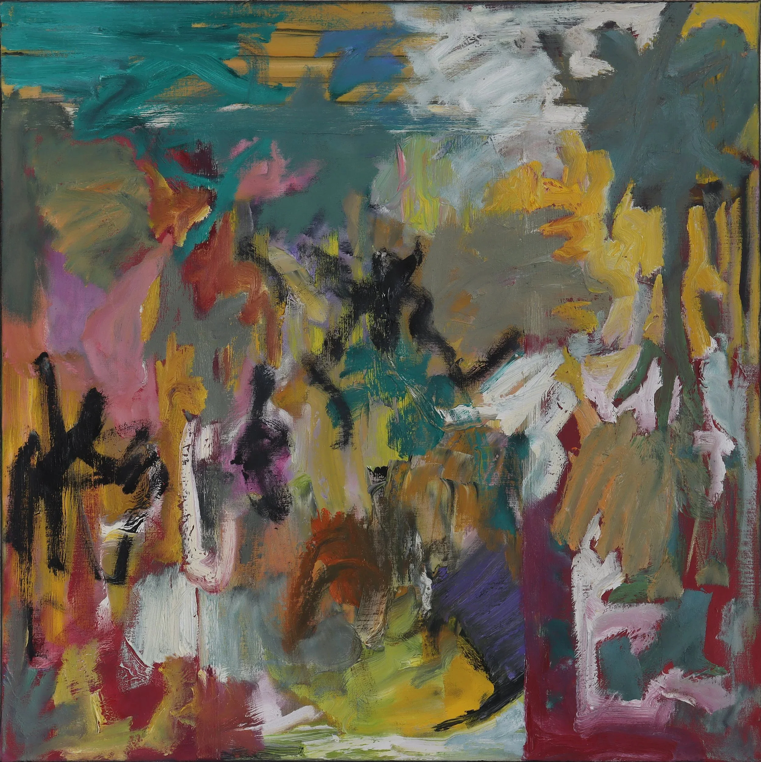  Idol  (juli26b) 100 x 100 cm; Öl auf Leinwand